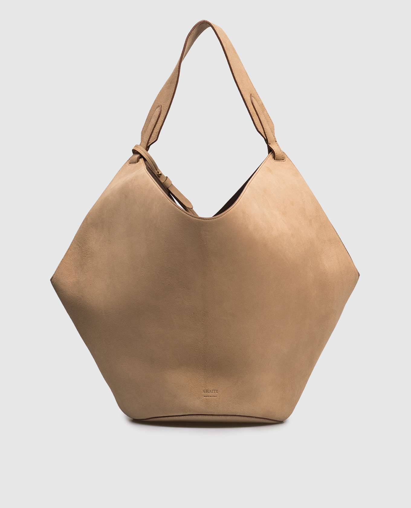 

Beige suede Lotus bag Khaite