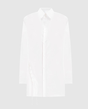 Y`S Yamamoto White blouse with asymmetry YOB13001