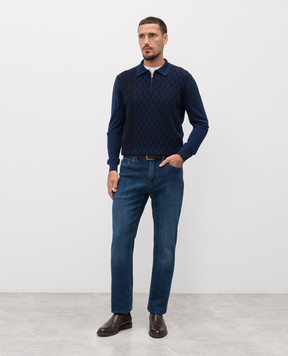 Stefano Ricci Blue jeans with a worn effect M8T53B2090T8120