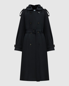 Bottega Veneta Blue woolen trench coat 784057V4C50