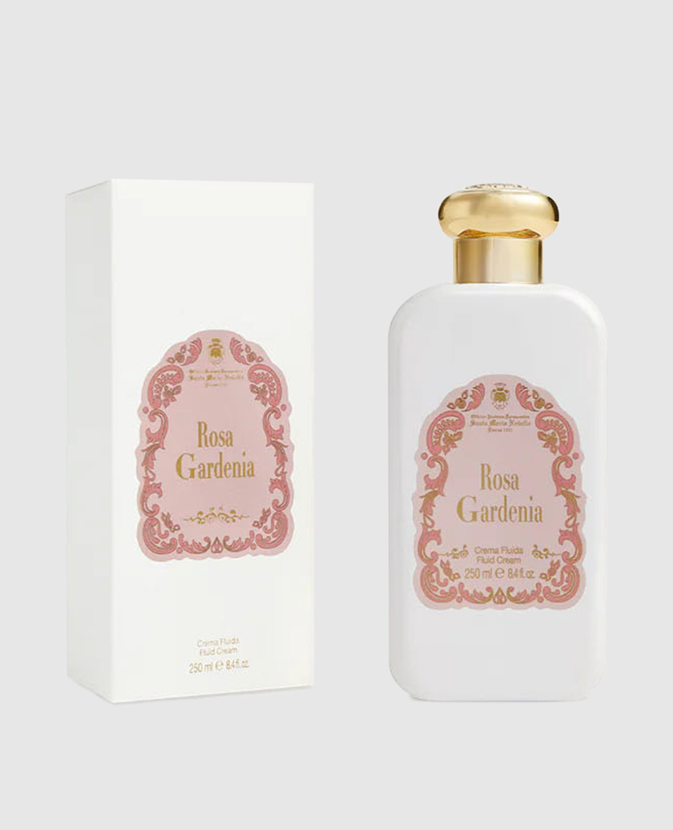 Women's body cream-fluid rosa gardenia 250 ml santa maria novella