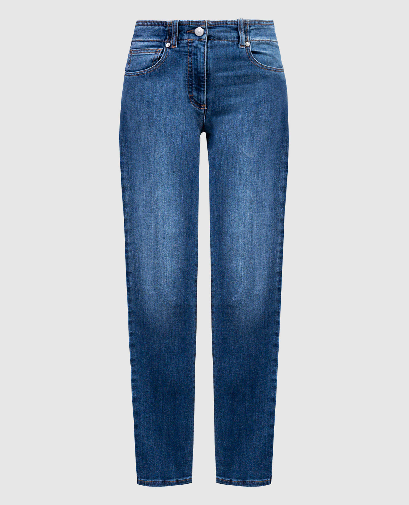 

Blue skinny jeans with a distressed effect Peserico