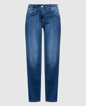 Peserico Blue skinny jeans with a distressed effect P04977L24R04956