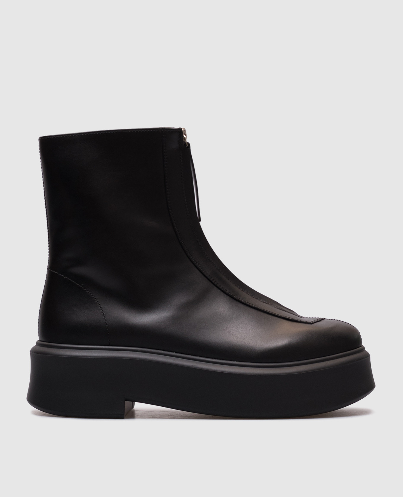 Black leather boots The Row