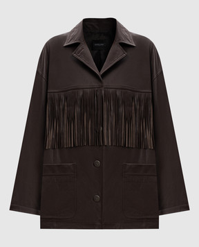 Simonetta Ravizza Dylan brown leather jacket S05JA322FL1
