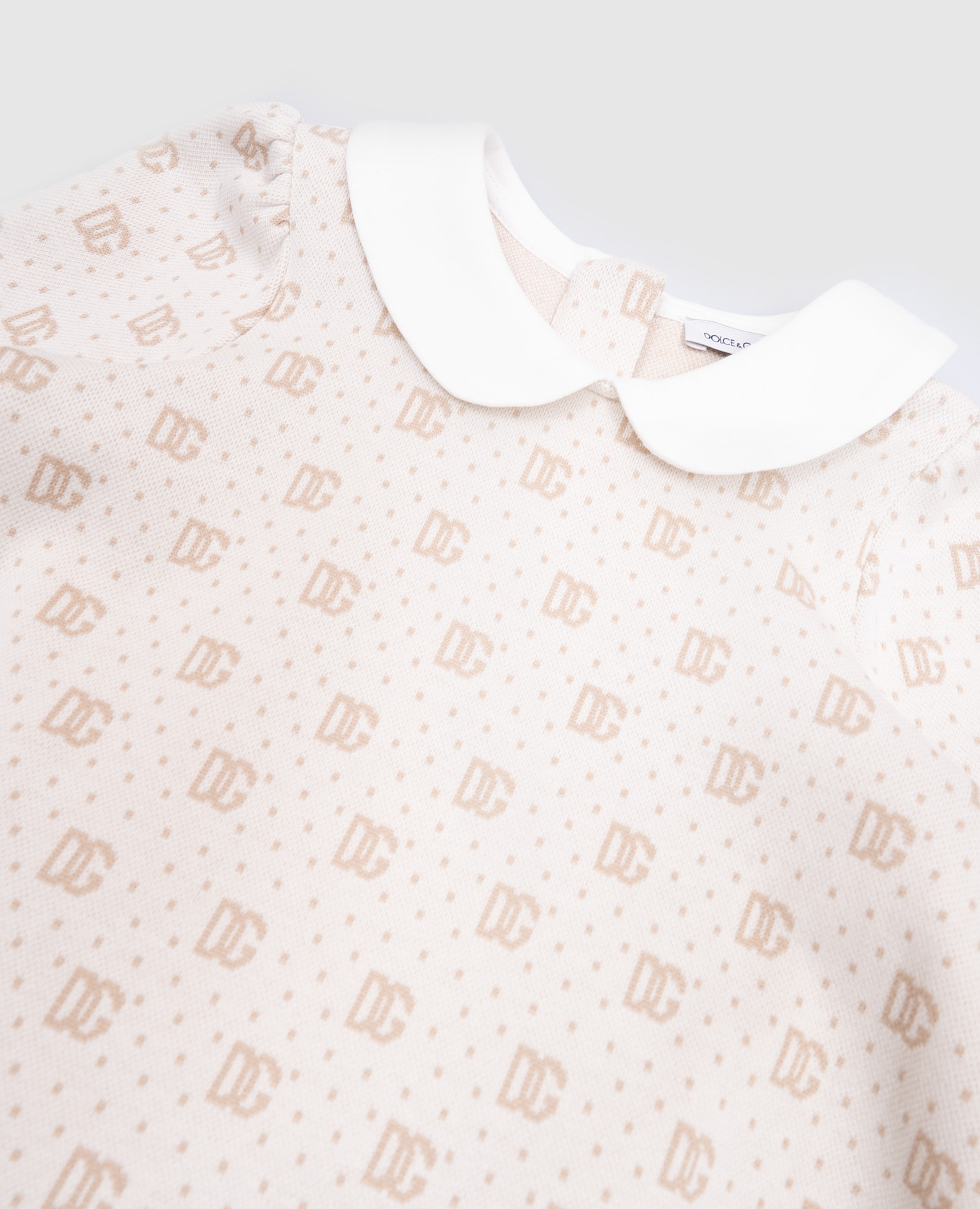 

Children's beige mini dress with monogram logo Dolce&Gabbana