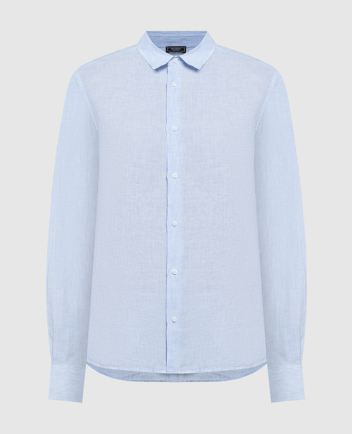 

Blue striped linen shirt Peserico, Light blue