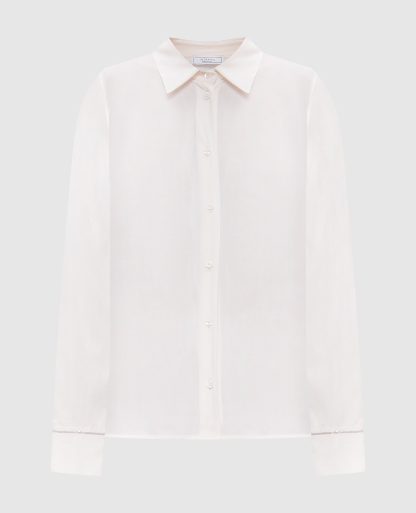 

Beige silk blouse with monil chain Peserico