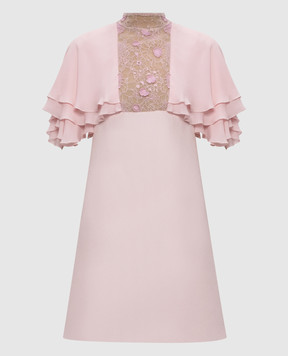 Giamba Pink dress with floral embroidery SG5181