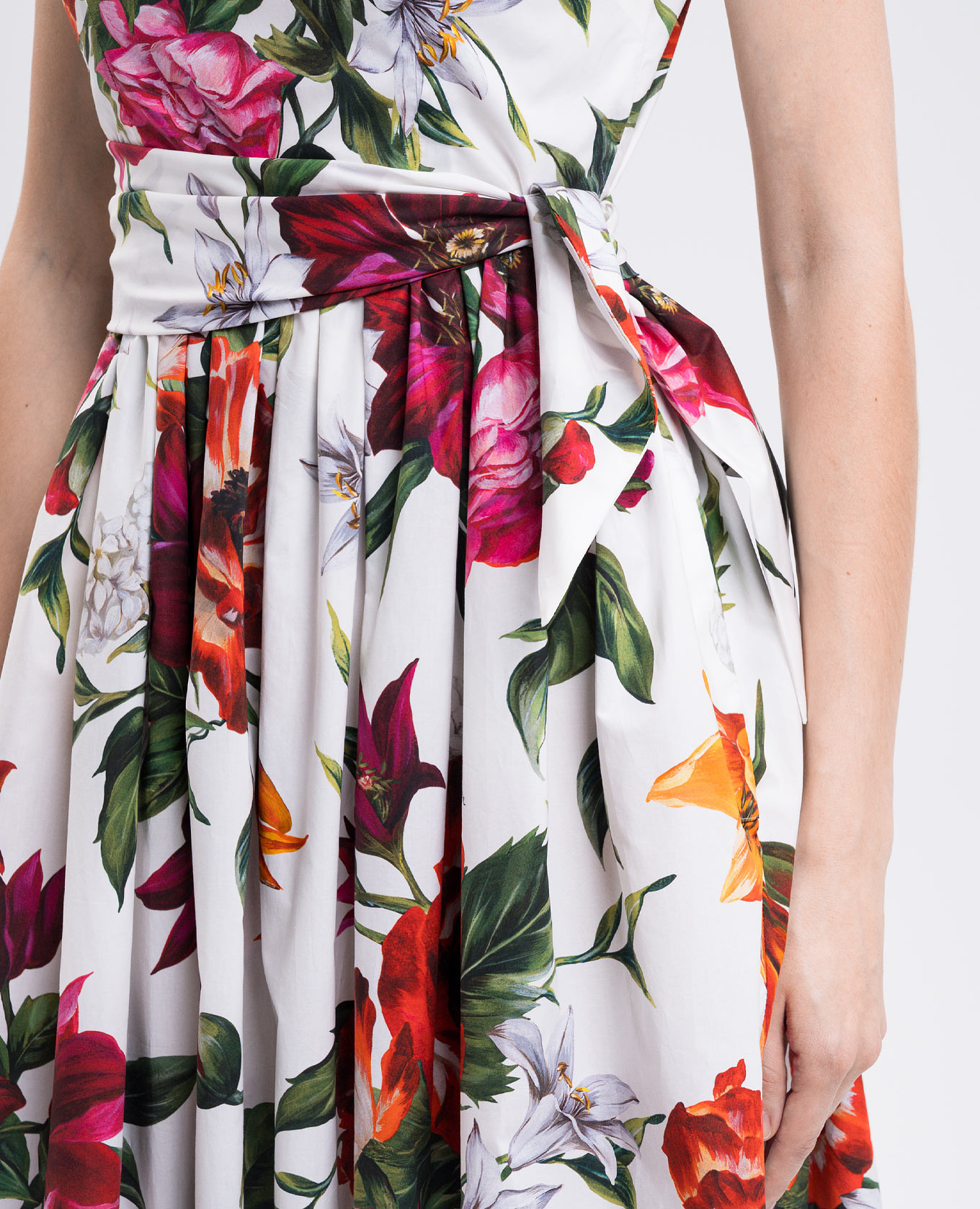 White floral print midi dress Dolce&Gabbana 5