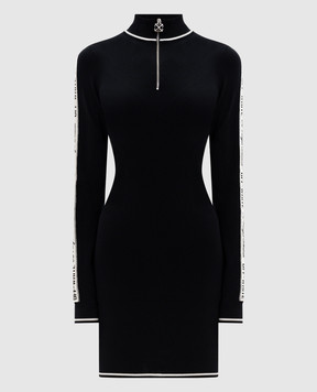 Off-White Black dress with branded braid 2HI12NF25KNI001