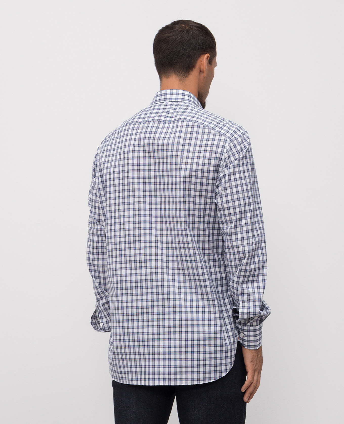 

Blue checkered shirt ISAIA