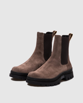 MooRER Morisot brown suede chelsea boots MORISOTP5