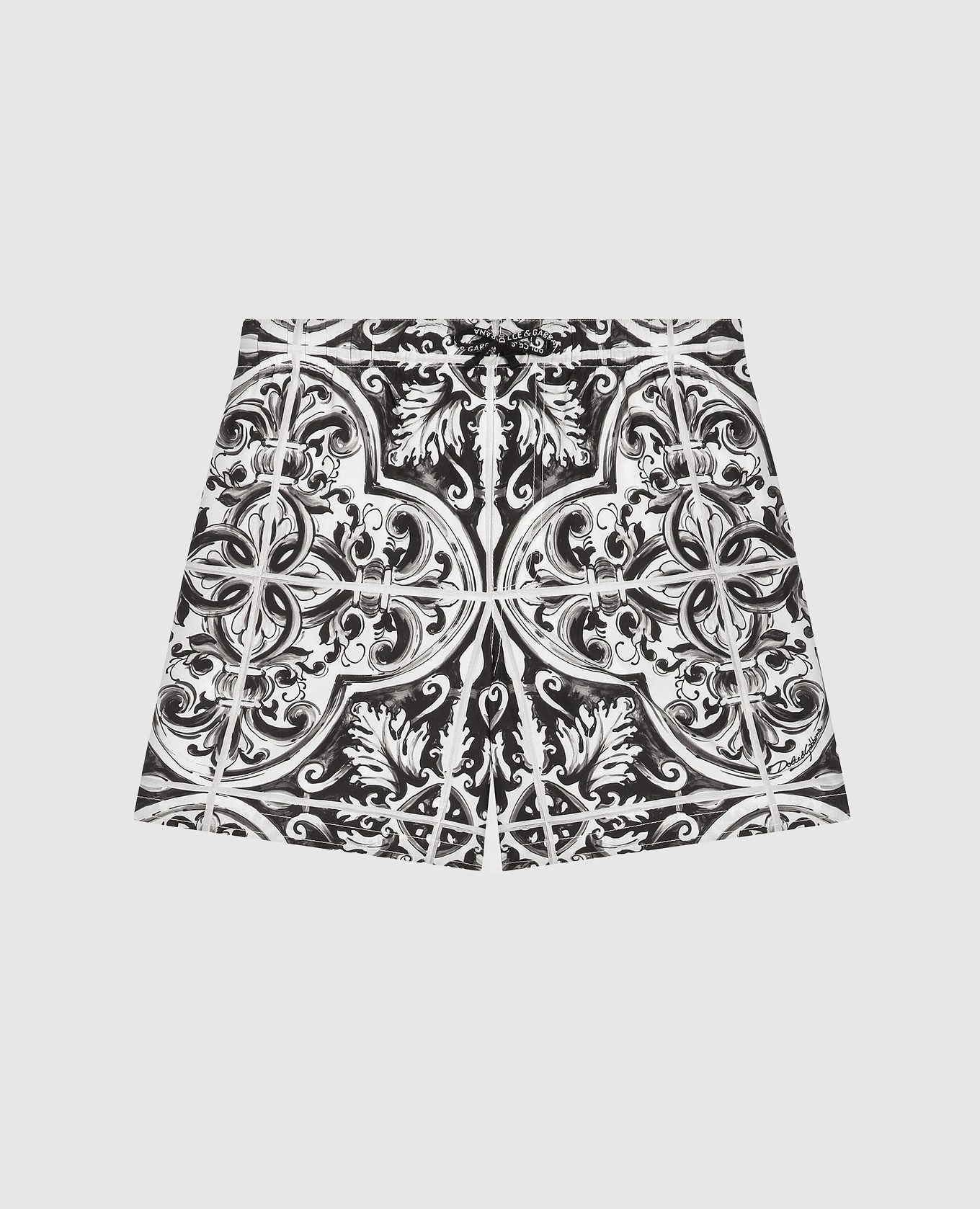 

Children's swim shorts in Majolica print Dolce&Gabbana, White