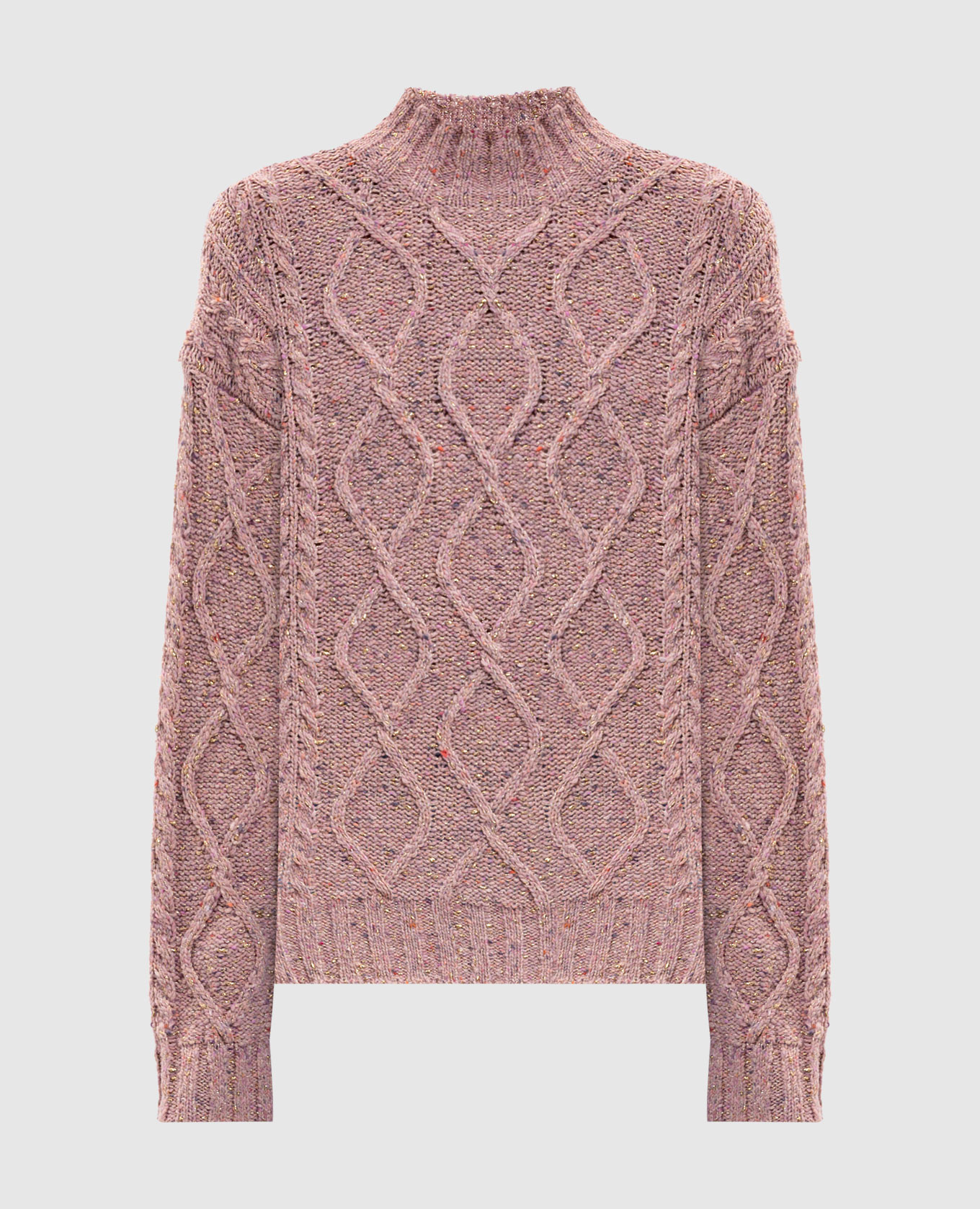 Pink wool sweater with lurex Twinset