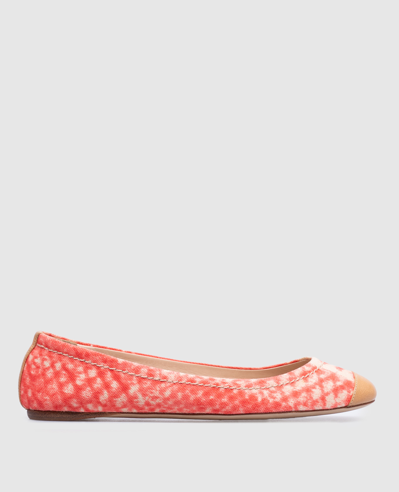 

Red ballet flats with abstract print Reed Krakoff