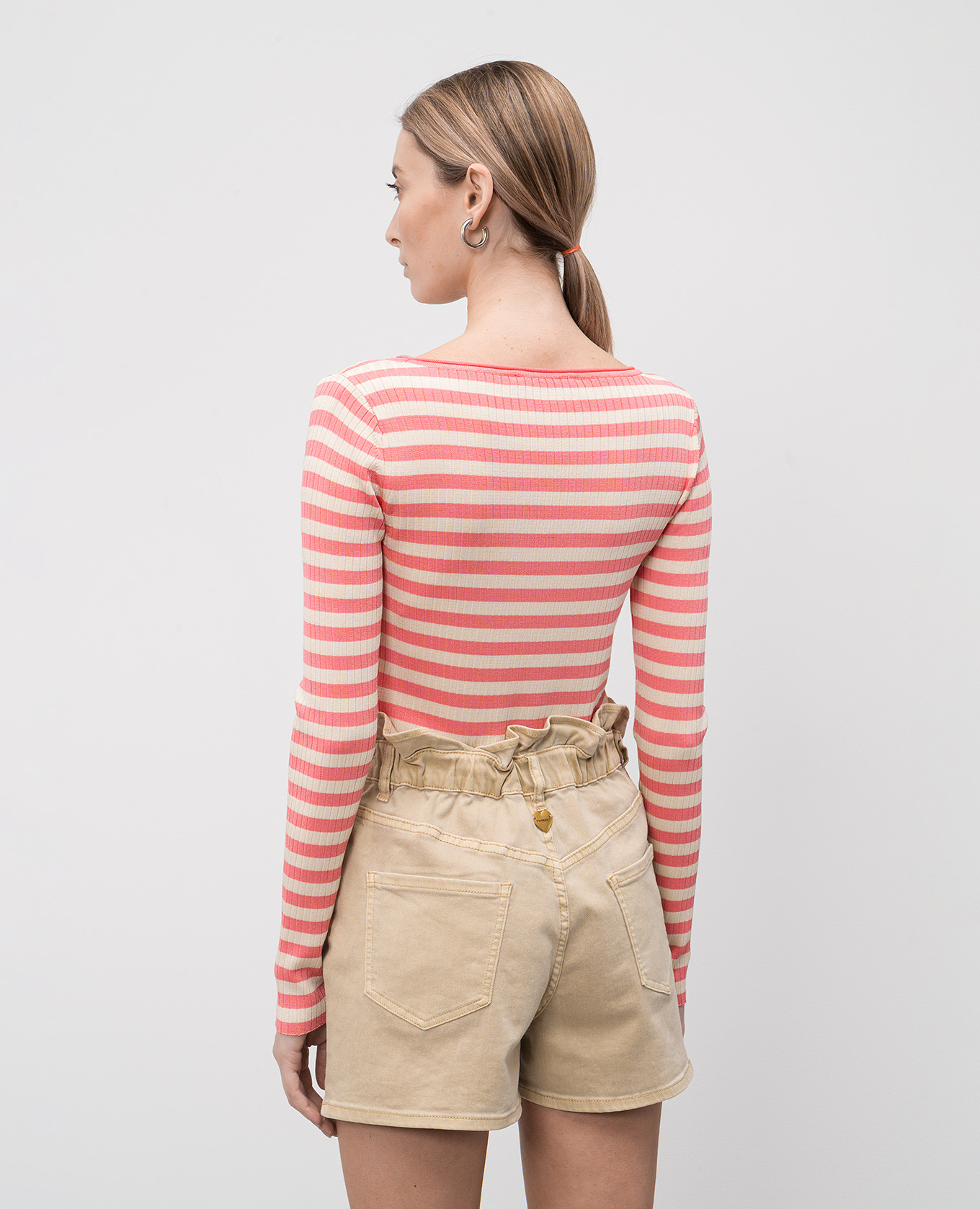 Pink striped long sleeve top Twinset 4