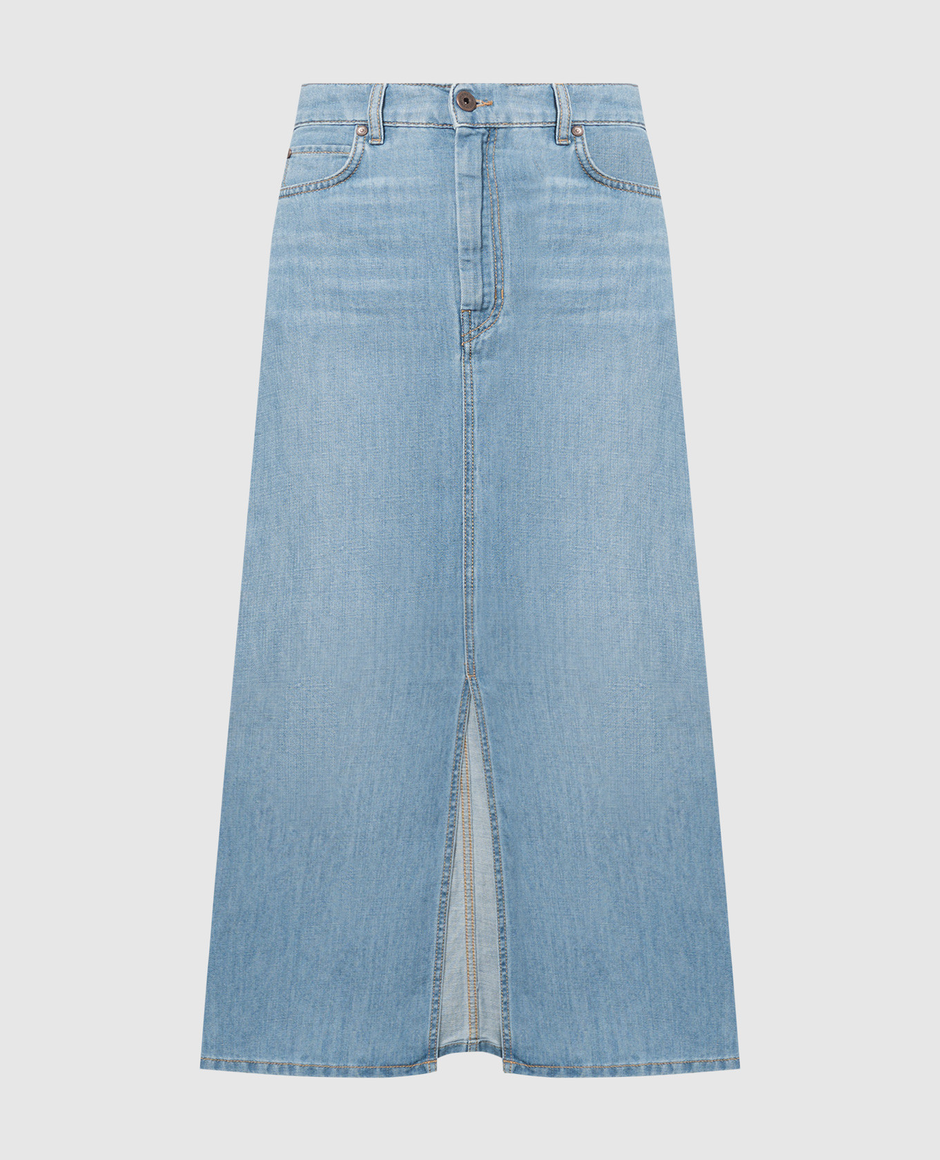 

GELADA blue denim skirt with logo patch Max Mara Weekend, Light blue