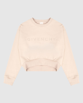 Givenchy Children's beige sweatshirt with logo print H3077312+