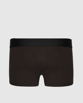 Dolce&Gabbana Brown boxer briefs with a logo pattern M4F34JONP20