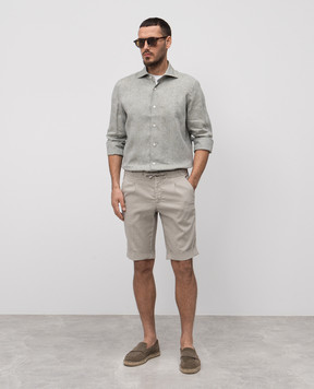 Enrico Mandelli Green linen shirt TAILOR5701