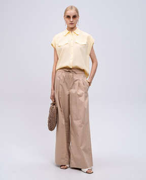 Twinset Yellow blouse with silk 251TP2501