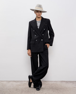Peserico Black double-breasted jacket E0119605815
