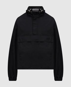 Ami Paris Black anorak with metal logo UJK107PA0028