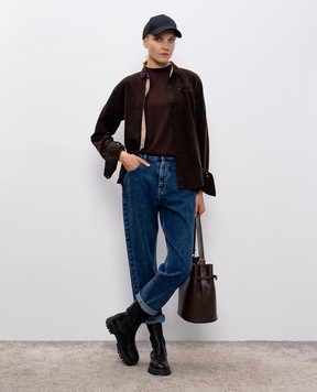 MooRER NILUFAR brown wool jumper NILUFARW18