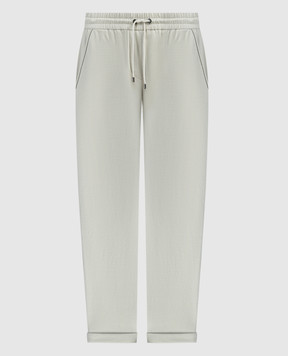 Brunello Cucinelli Beige pants with monil chain MH827SA399