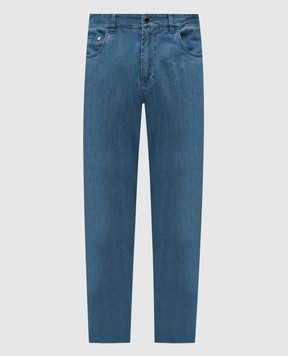 Cashmere&Whiskey MATERA blue jeans with logo patch 1820871
