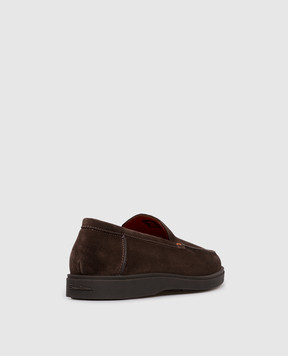 Santoni Brown suede loafers MGDG17824SMOKSVU