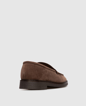 Enrico Mandelli Brown nubuck loafers 0YACHT5217
