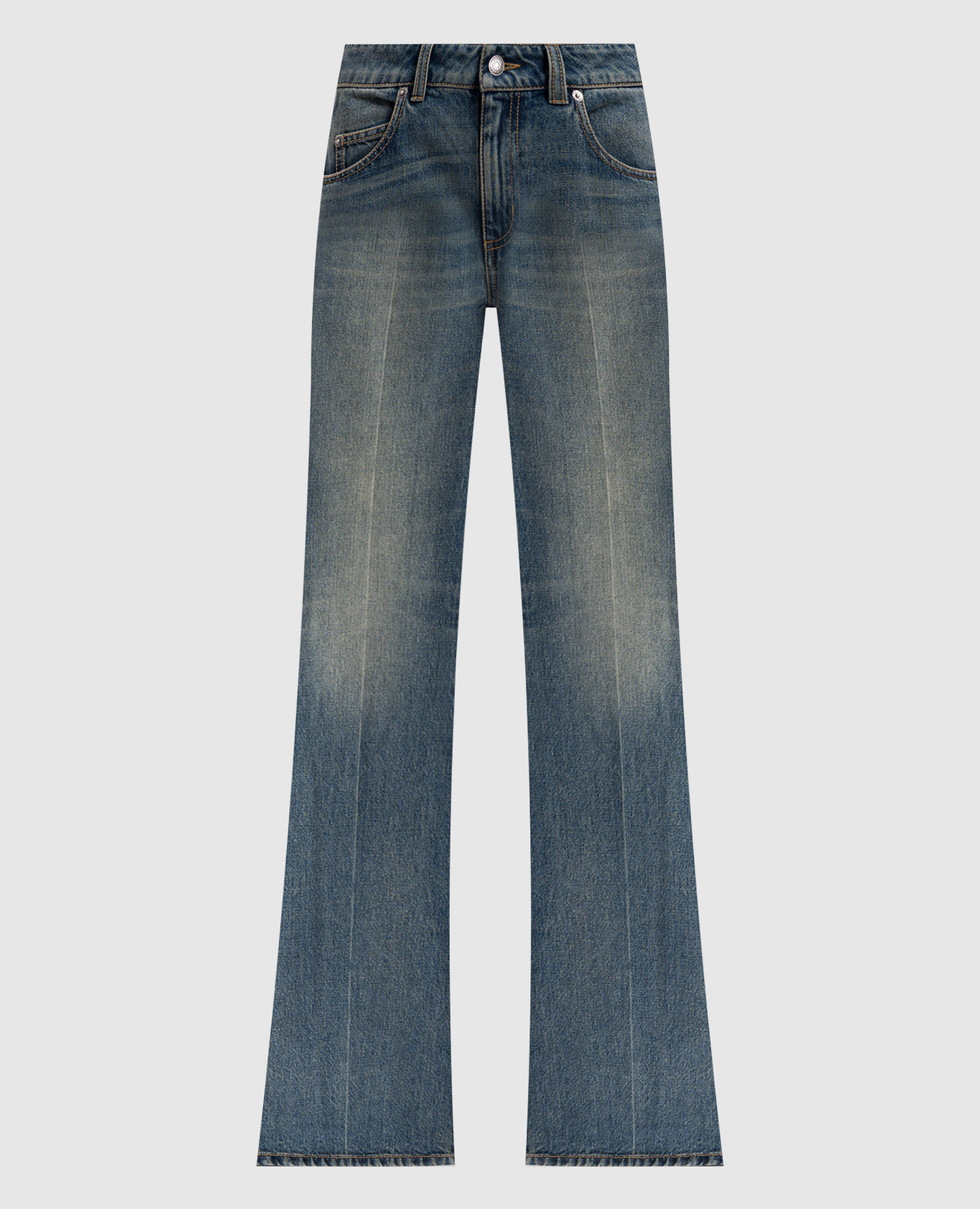 

Blue flared jeans with a worn effect Alexander McQueen