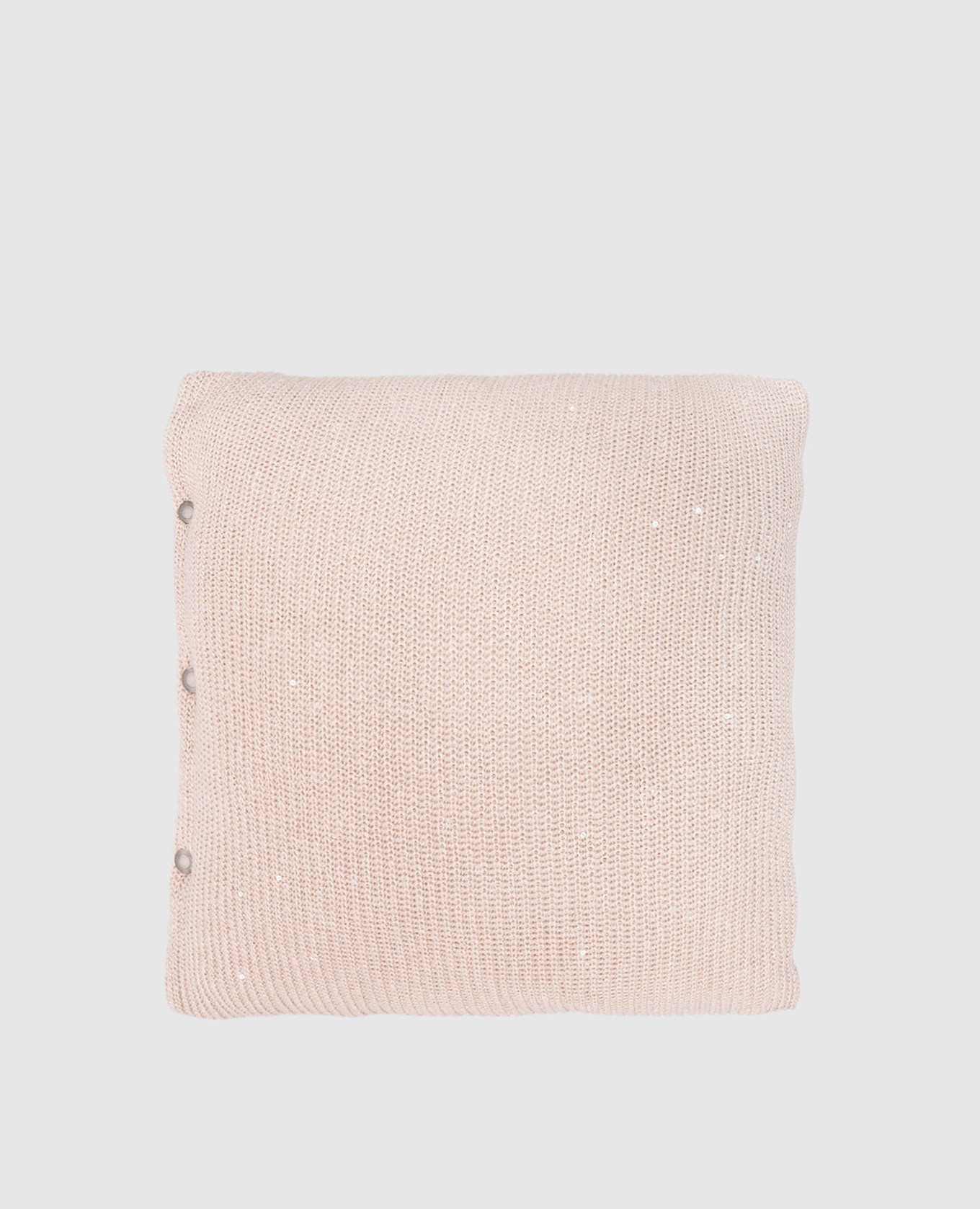 

Beige pillow in a stripe with sequins with linen and silk Brunello Cucinelli