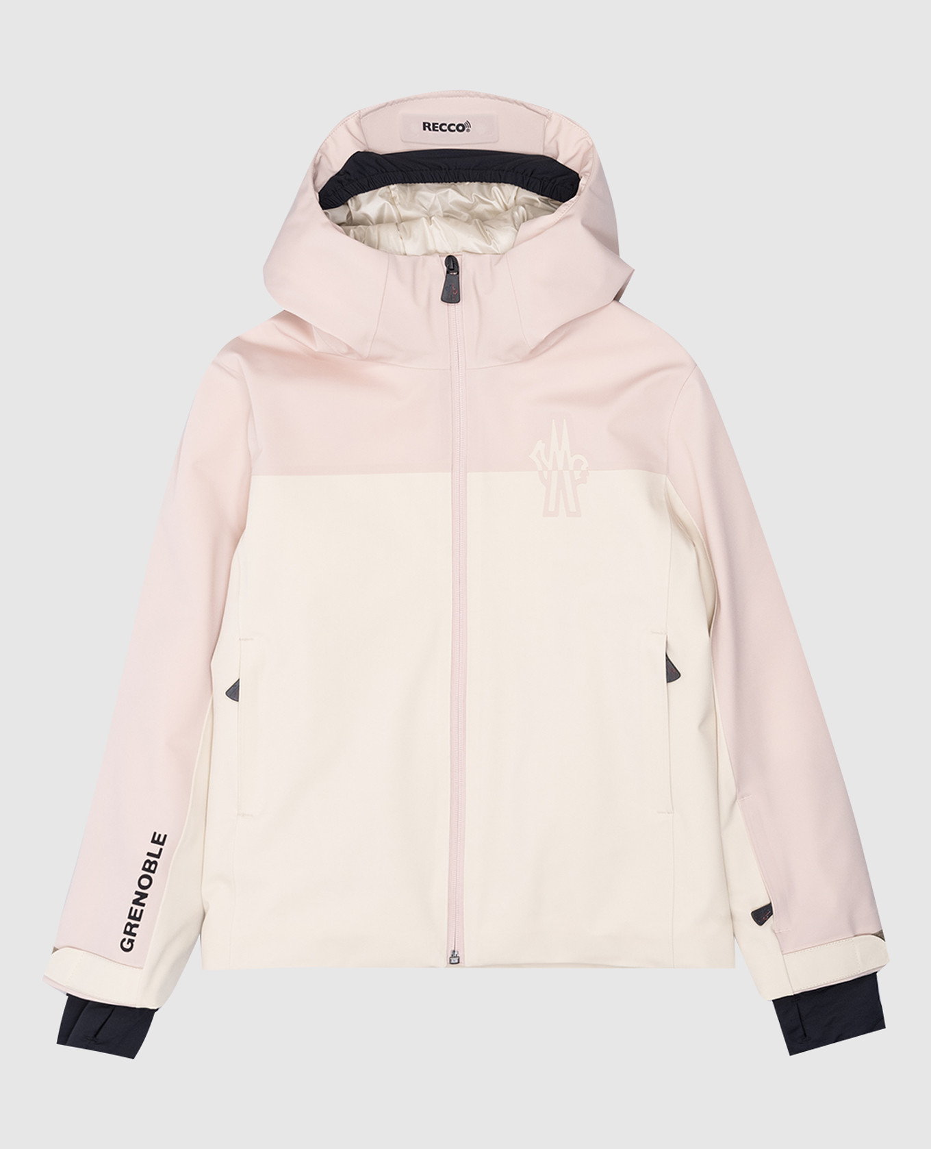 Children's beige jacket with a logo moncler grenoble enfant