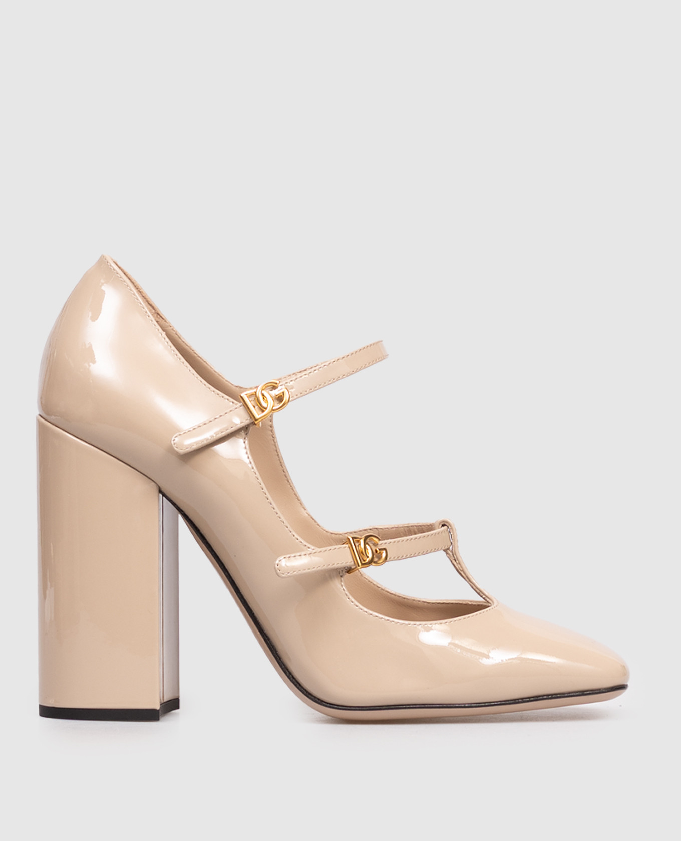Beige patent leather shoes Jackie New Dolce&Gabbana