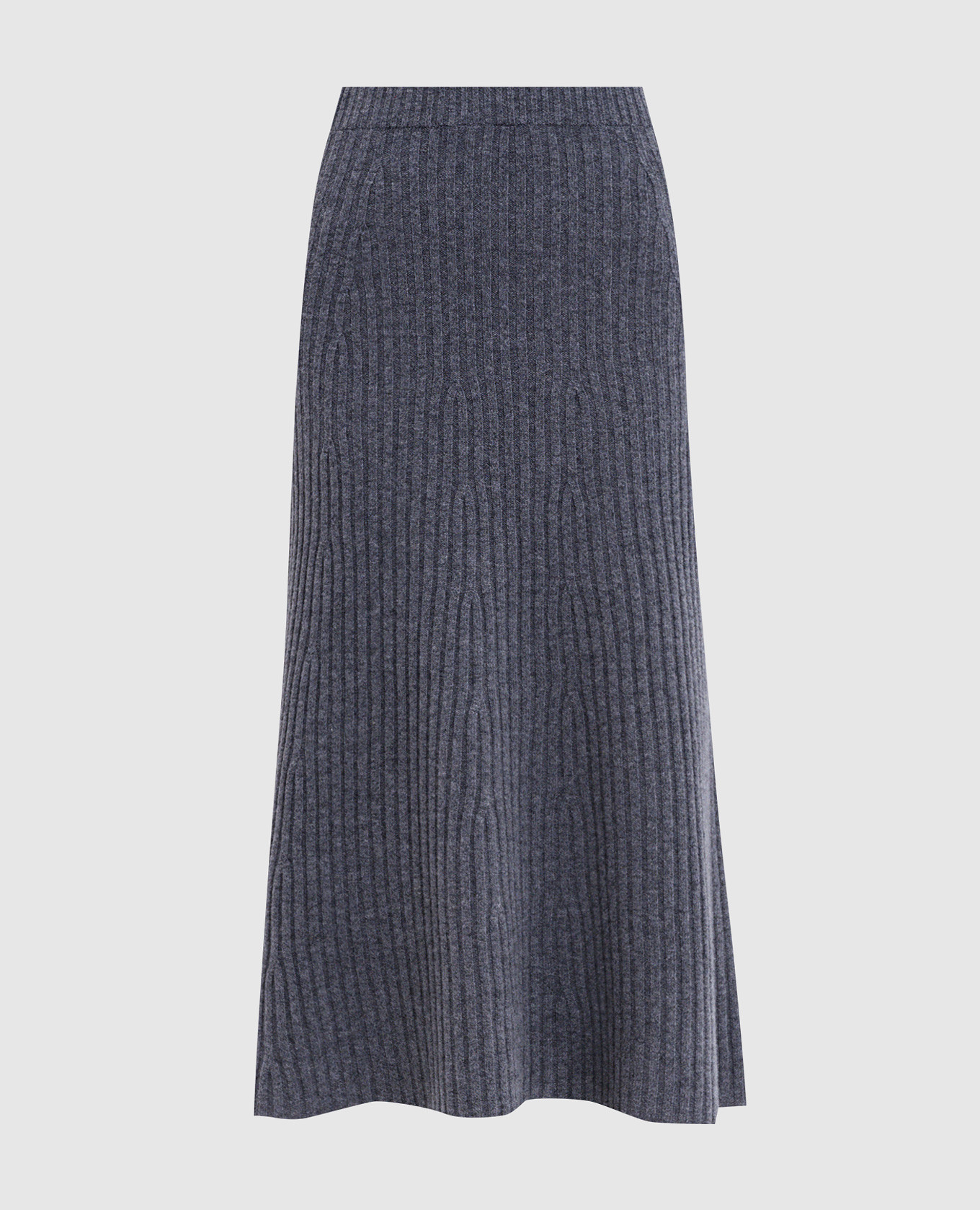 Gray wool and cashmere midi skirt Twinset