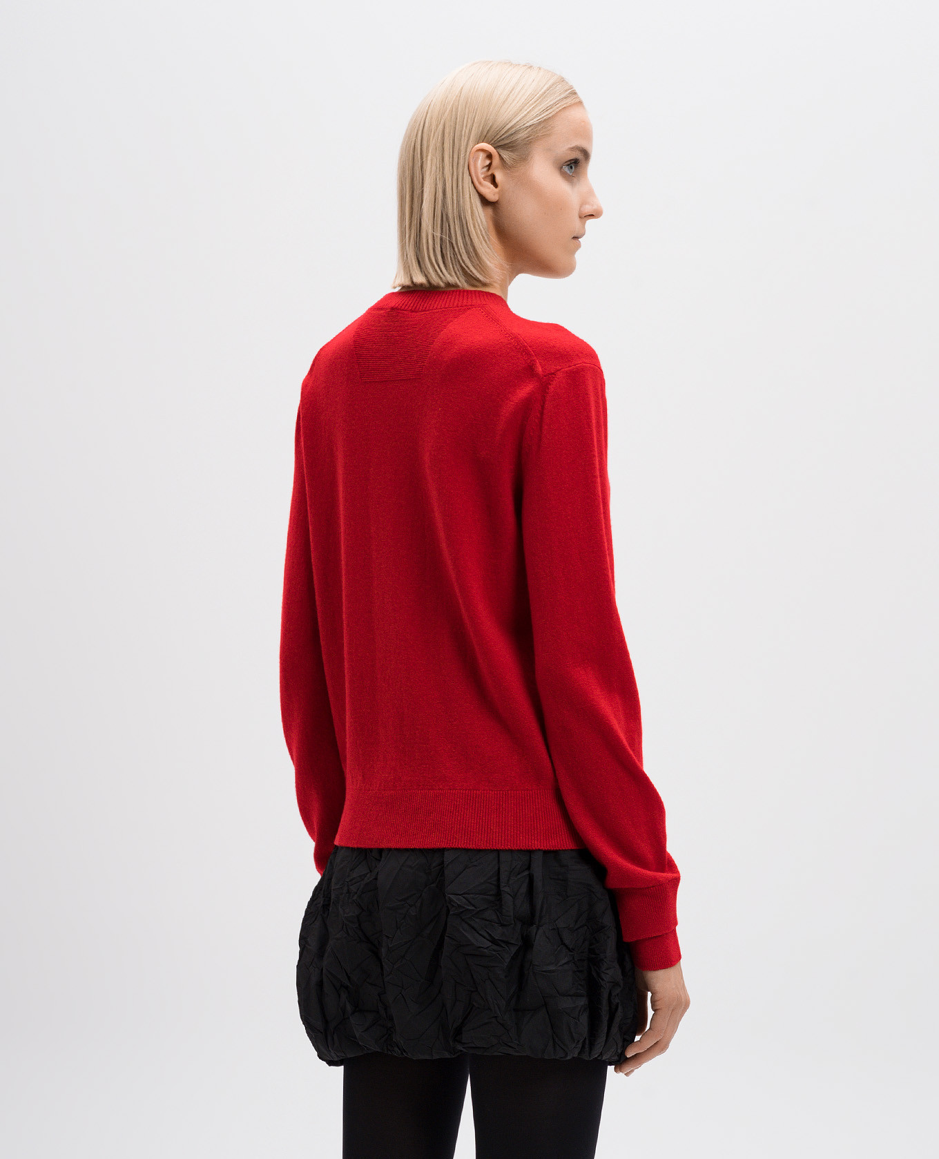 

Red wool and cashmere jumper with logo patch Juun.j