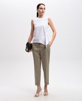 Peserico White top with asymmetric bottom S08535J000070