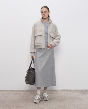 Peserico Gray skirt with wool on the smell P0579201948