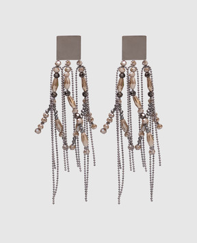 Peserico Silver earrings with beads A35476C0CC613