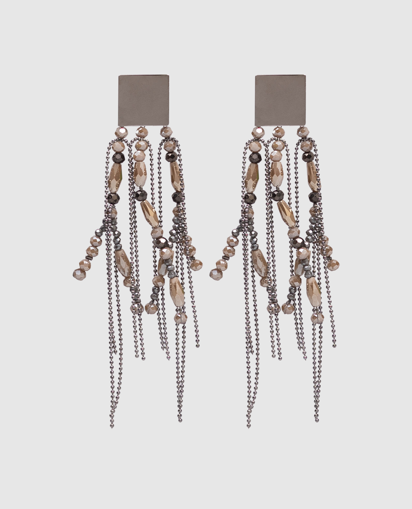 Silver earrings with beads Peserico