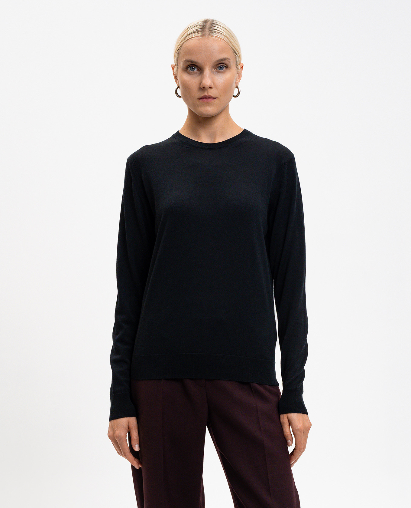 

Black DILLIE merino wool jumper John Smedley
