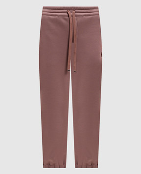 Alexander McQueen Brown joggers with logo emblem 815549QLAEB