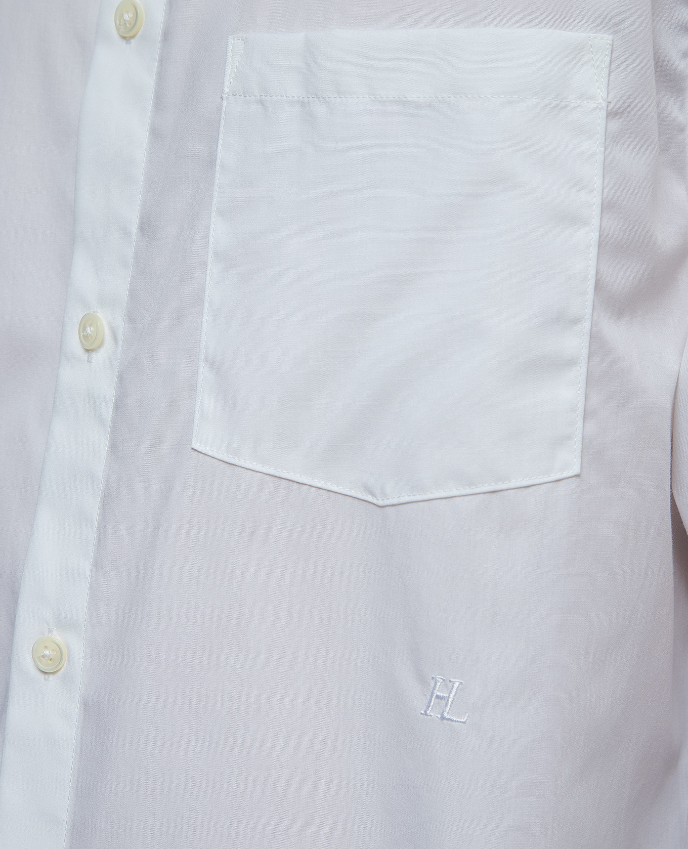 White shirt with monogram logo embroidery Helmut Lang 5