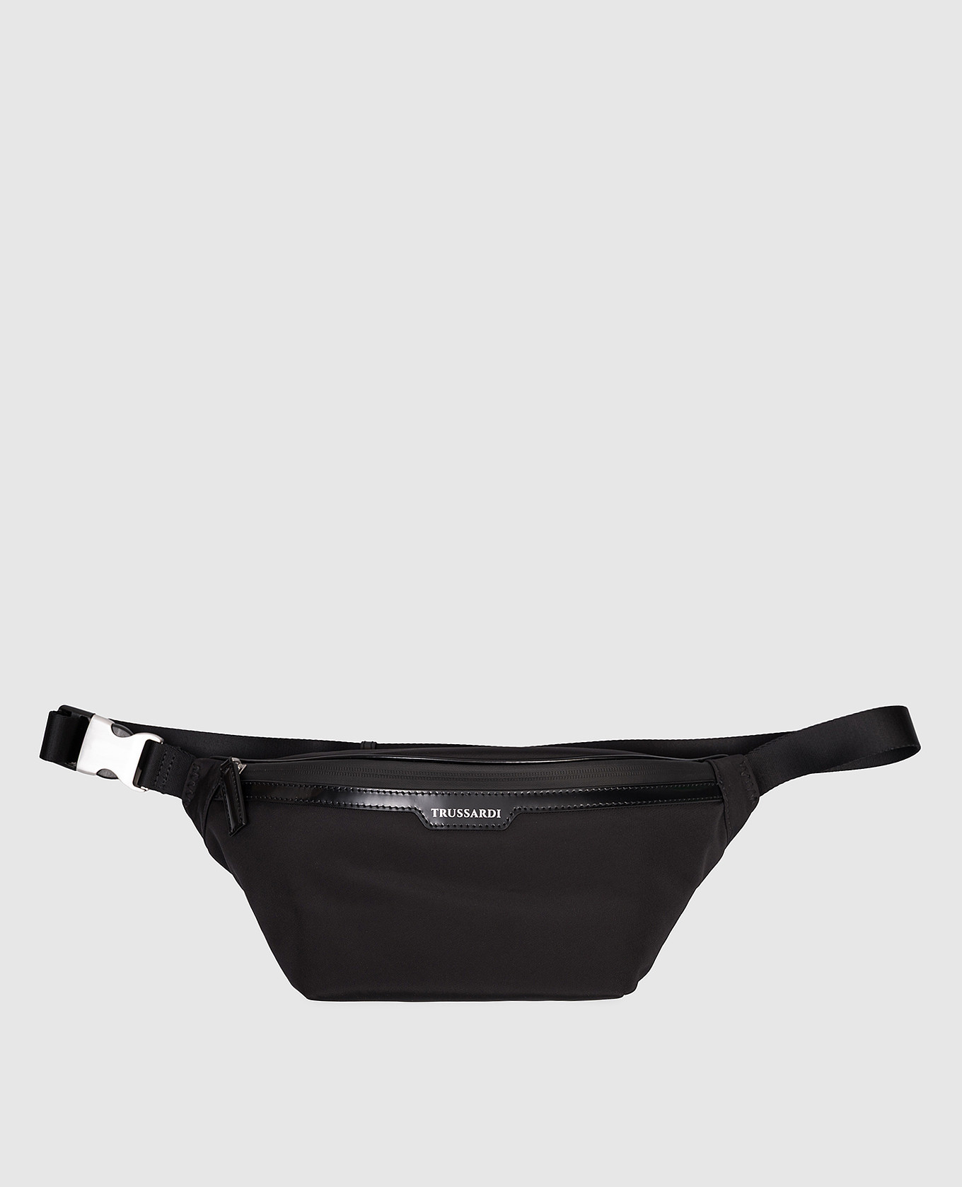 

Black belt bag with logo Trussardi