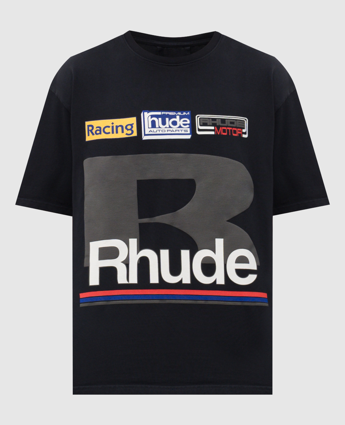 Black t-shirt with logo print Rhude