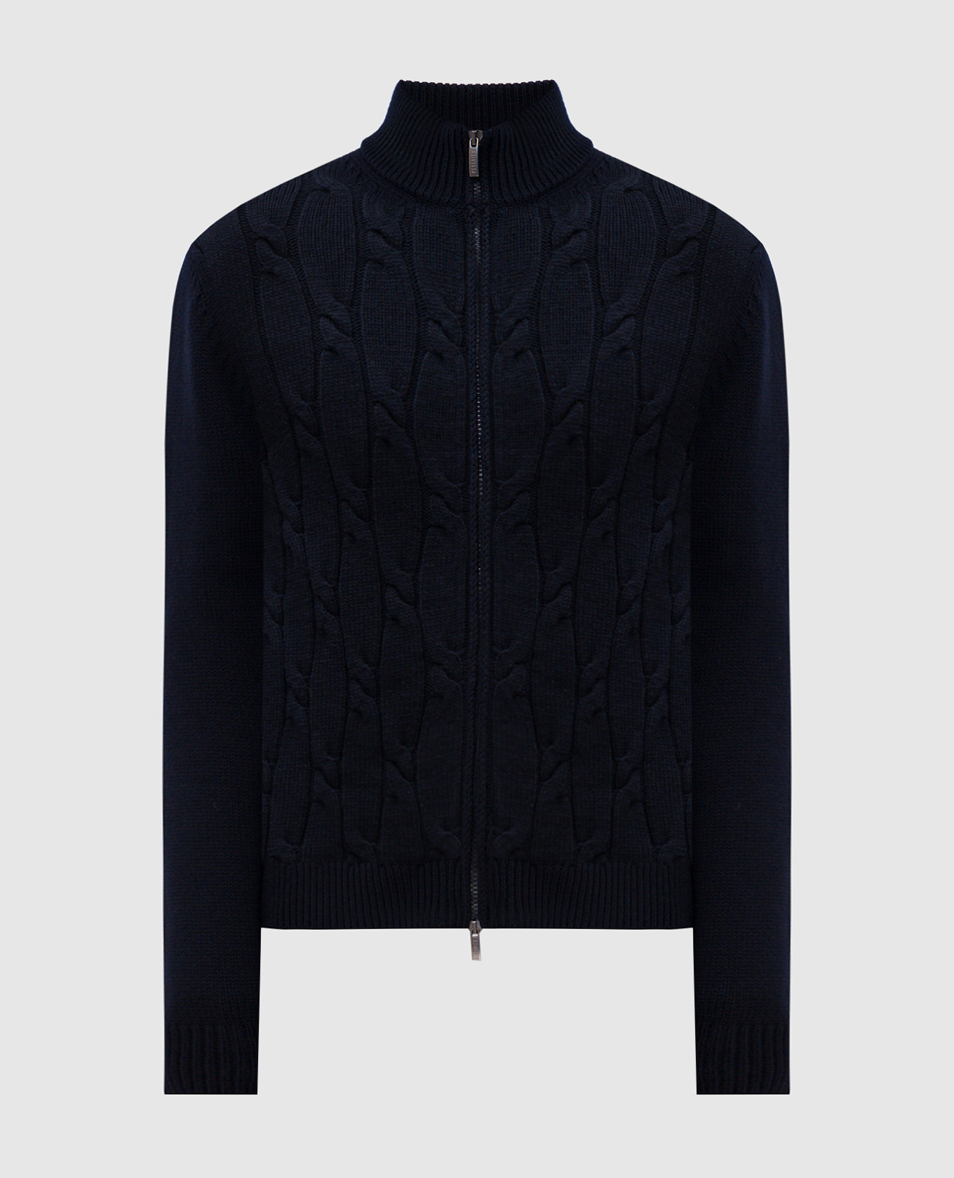 

Blue cardigan made of wool with a textured pattern Peserico