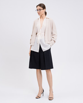 Brunello Cucinelli Beige cashmere cardigan with a smell M12213506P